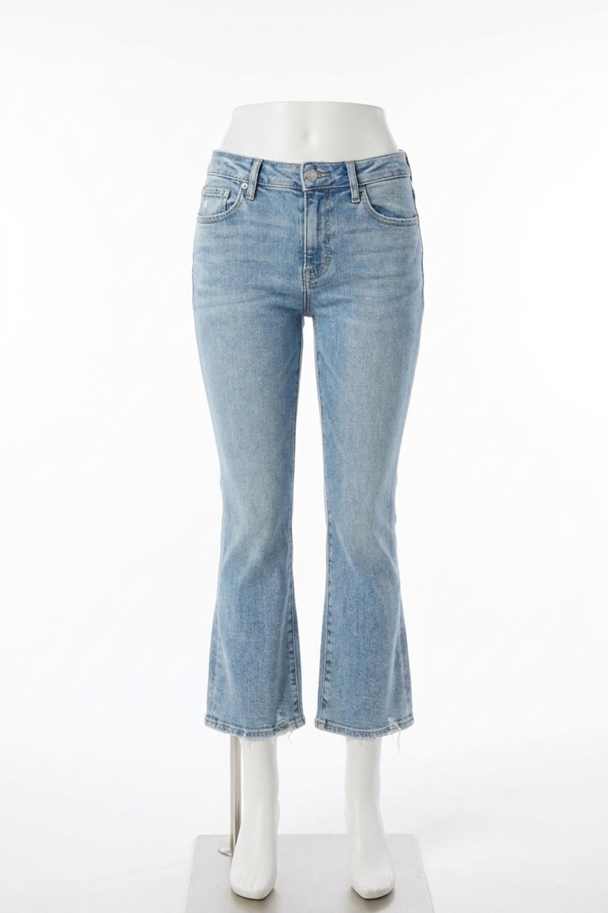 NEW DEAR JOHN DENIM jeanne cropped flare jean in lomond